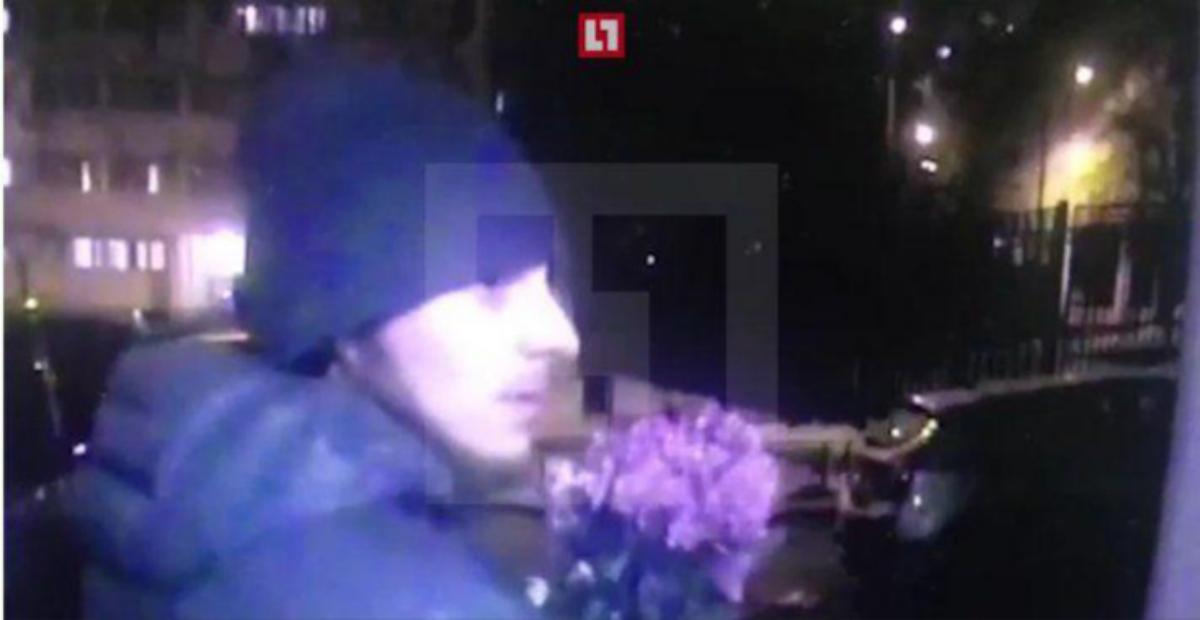 A still from a video showing Sergey Mokhov’s attacker. (Photo: Life Novosti)