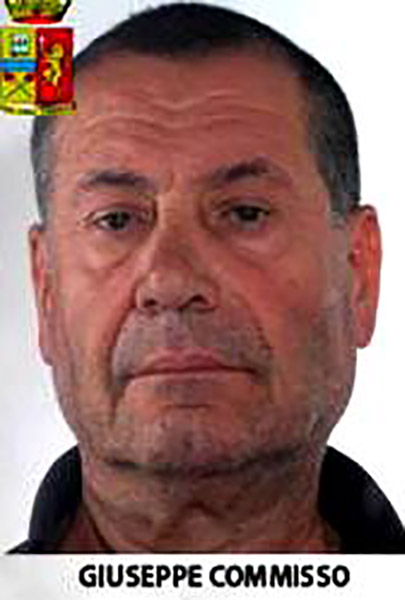 Commisso Giuseppe, alias U'Mastru, boss of the Commisso clan of the 'Ndrangheta. (Photo: Italian Police)