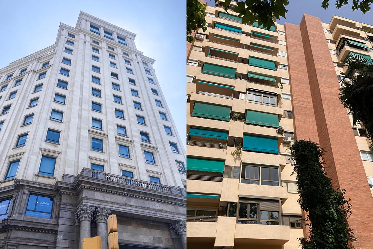 Links: Woning gelegen in voormalig bankgebouw;  Rechts: Appartement Martin gekocht in 2003