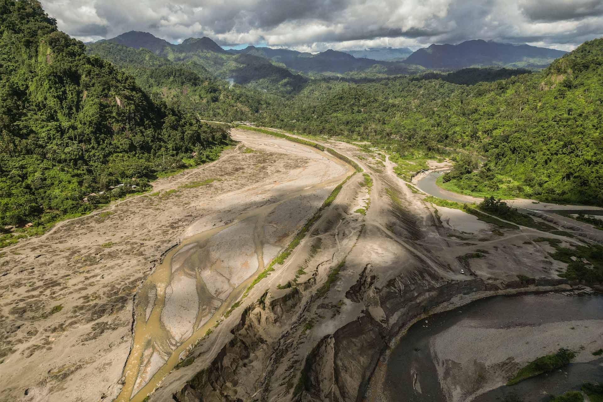 View of the tailings