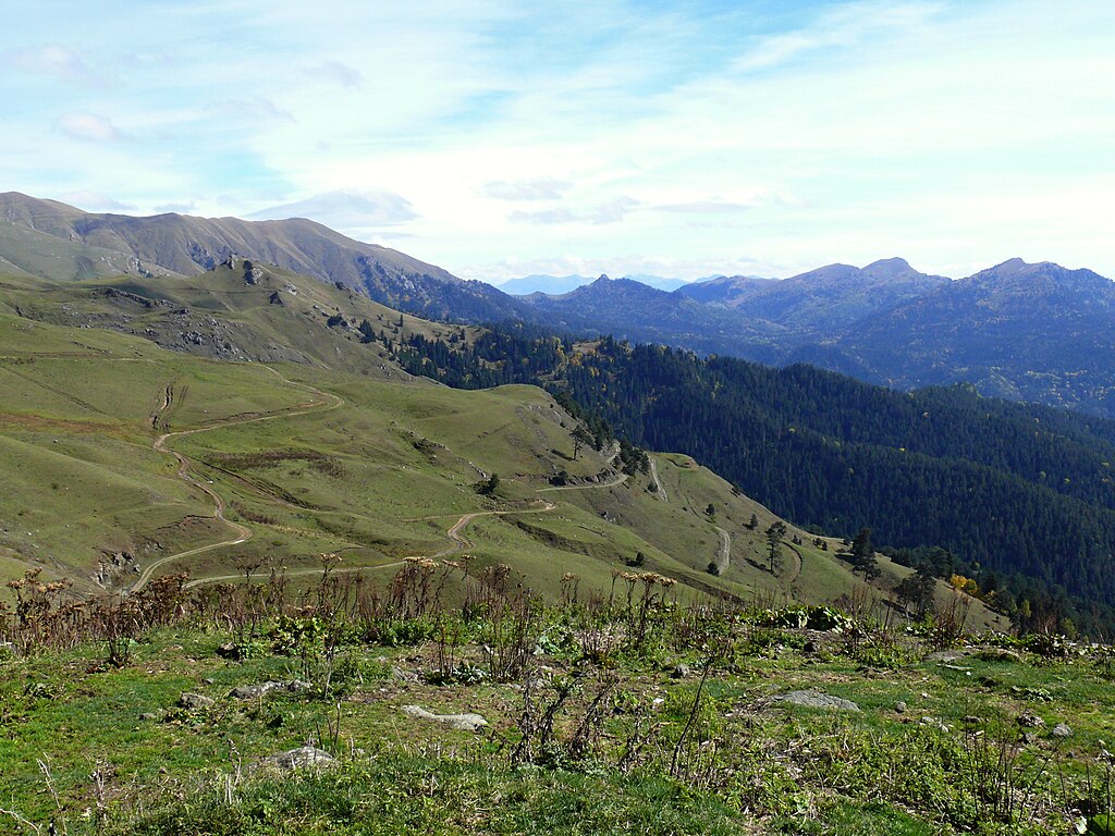 1024px Mountain road from Zekari Pass to Abastumani southern slope 2014