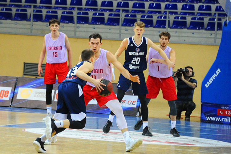 Nika Darbaidze (#11) participated in a player development deal with Spain’s Saski Baskonia team, but decided to join the Georgian national team instead of returning to Spain for a second season. (Photo: iFact.ge)